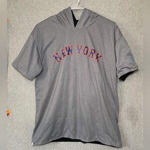 NY METS REVERSIBLE HOODIE SHIRT SIZE LARGE CITI FIELD